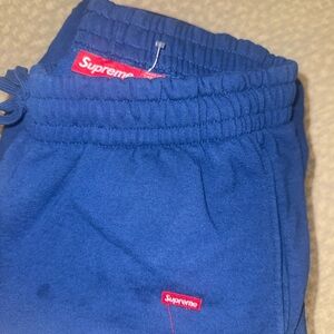 Supreme Royal Blue Sweatpants sticker includeded